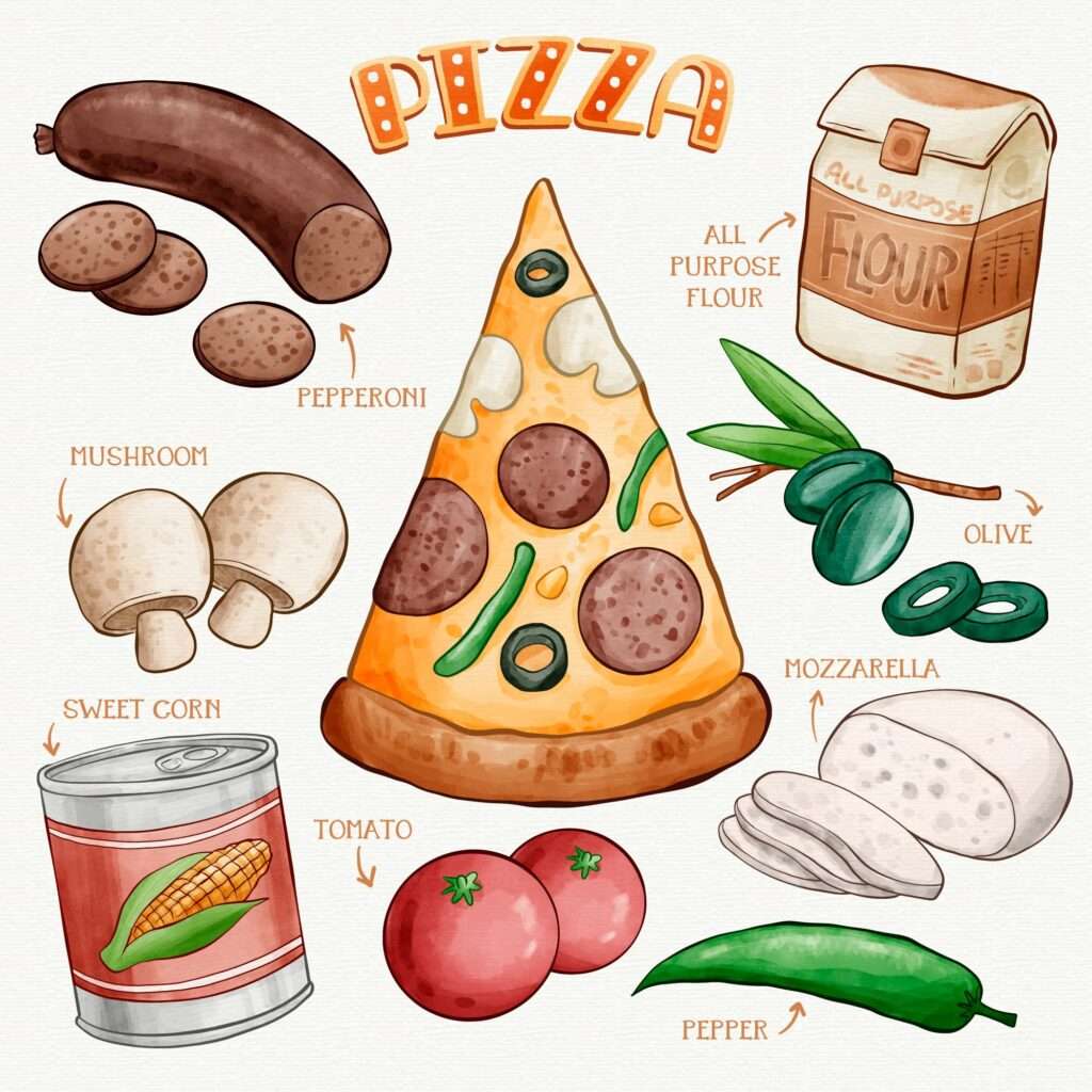 Ingredientes de pizza (Foto: Freepik)